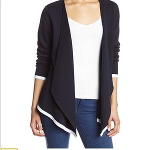 Jones New York size L. Navy/white trim cardigan.